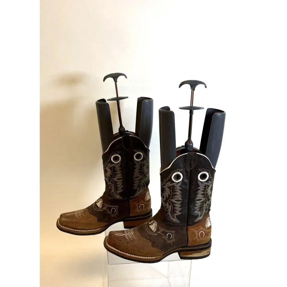Old Corral Men's Brown Cowboy Ankle Boots - Size 28 & 1/2 (Mexico)